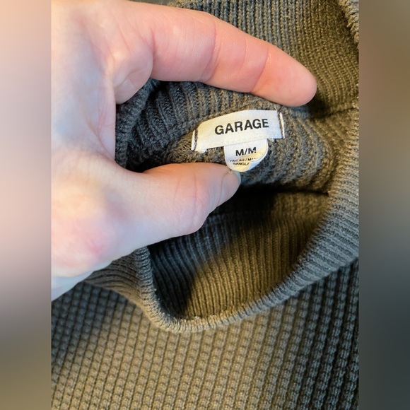 Olive Green Cropped Sweater - Picture 2 of 7